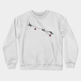 Sagitta (Arrow) Constellation Roses and Hearts Doodle Crewneck Sweatshirt